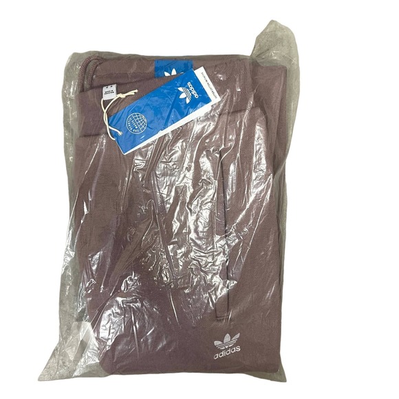 adidas Mens Originals Essentials Fleece Trefoil Pants In Wonder Oxide large NWT - Picture 4 of 6